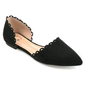 Journee Collection Womens Jezlin Slip On Almond Toe Ballet Flats size 11M, Black